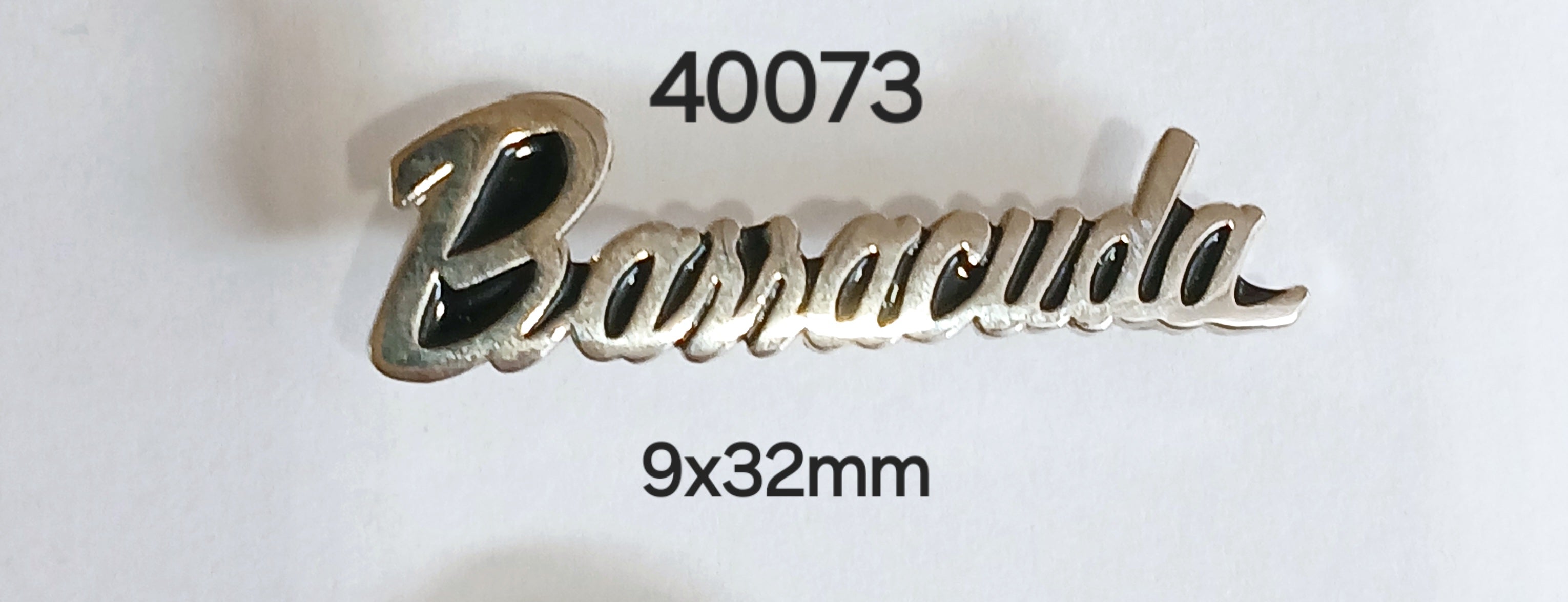 40073 Barracuda Script NEW Lapel Pin / Badge