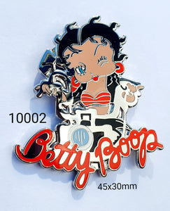 10002 Betty Boop Biker Lapel Pin / Badge