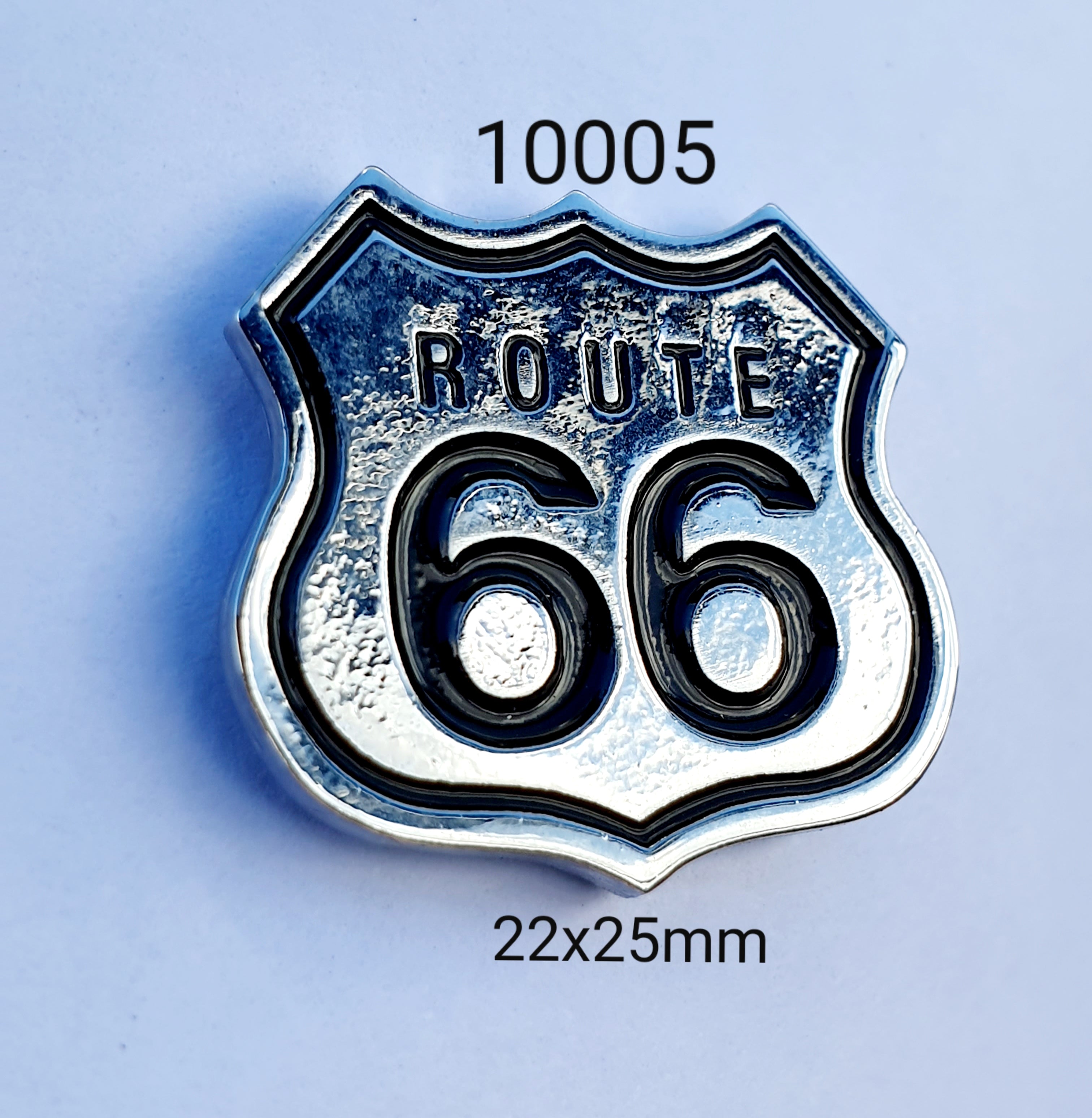 10005 Route 66 Silver Lapel Pin / Badge