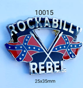 10015 Rockabilly Rebel Lapel Pin / Badge