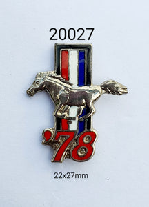 20027 Mustang 1978 Lapel Pin / Badge