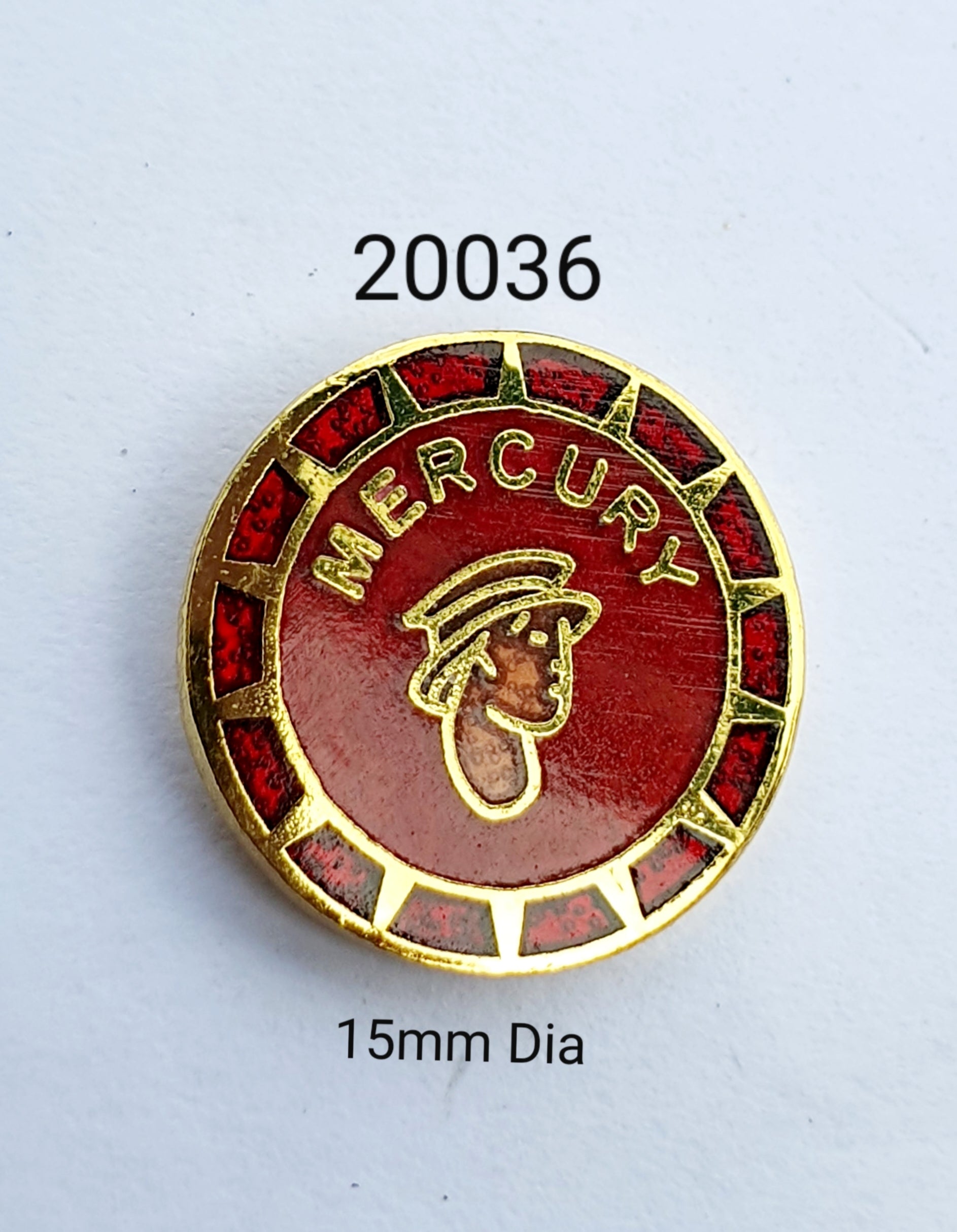 20036 Mercury Button Lapel Pin / Badge