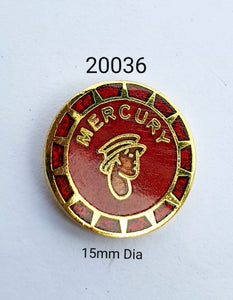 20036 Mercury Button Lapel Pin / Badge