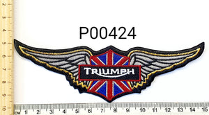 P00424 Triumph Wings Iron On Cloth Patch