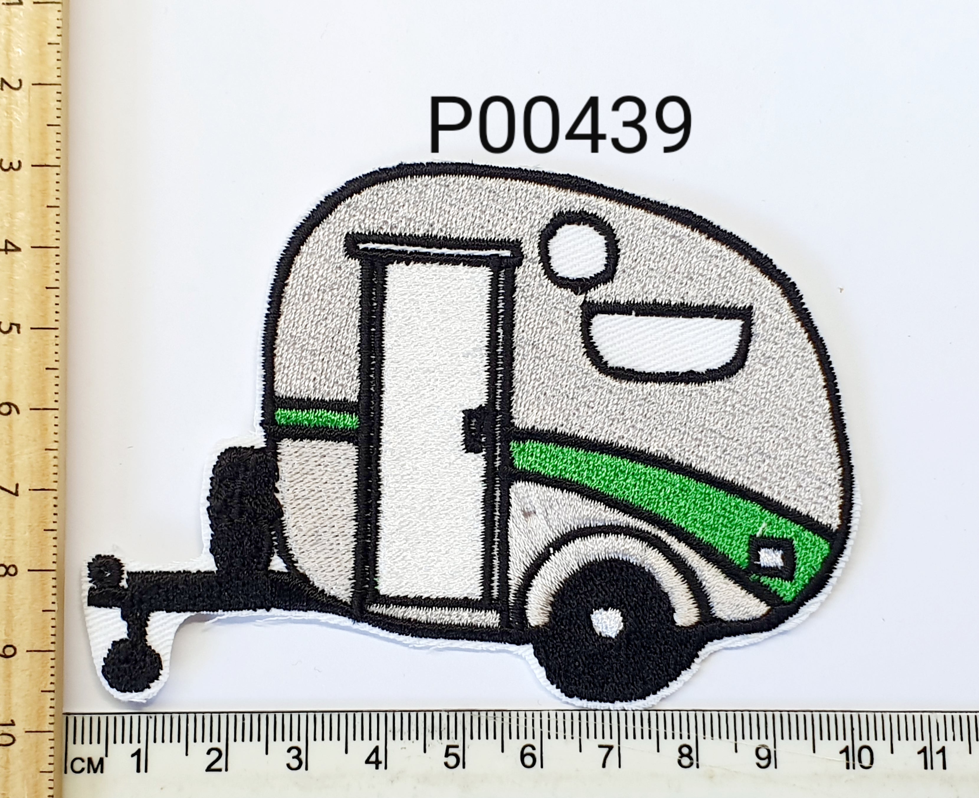 P00439 Caravan small Iron On Cloth Patch