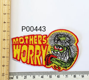 P00443 Mothers Worry Iron On Cloth Patch