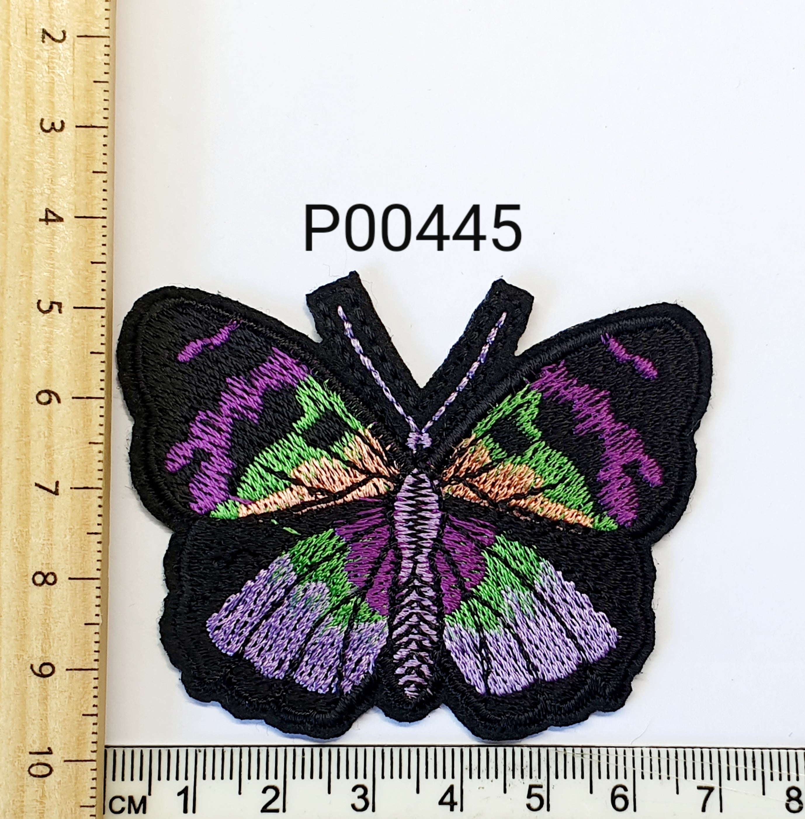 P00445 Butterfly Purple  Iron On Cloth Patch