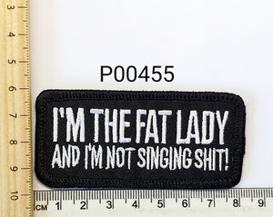 P00455 Fat lady Iron On Cloth Patch