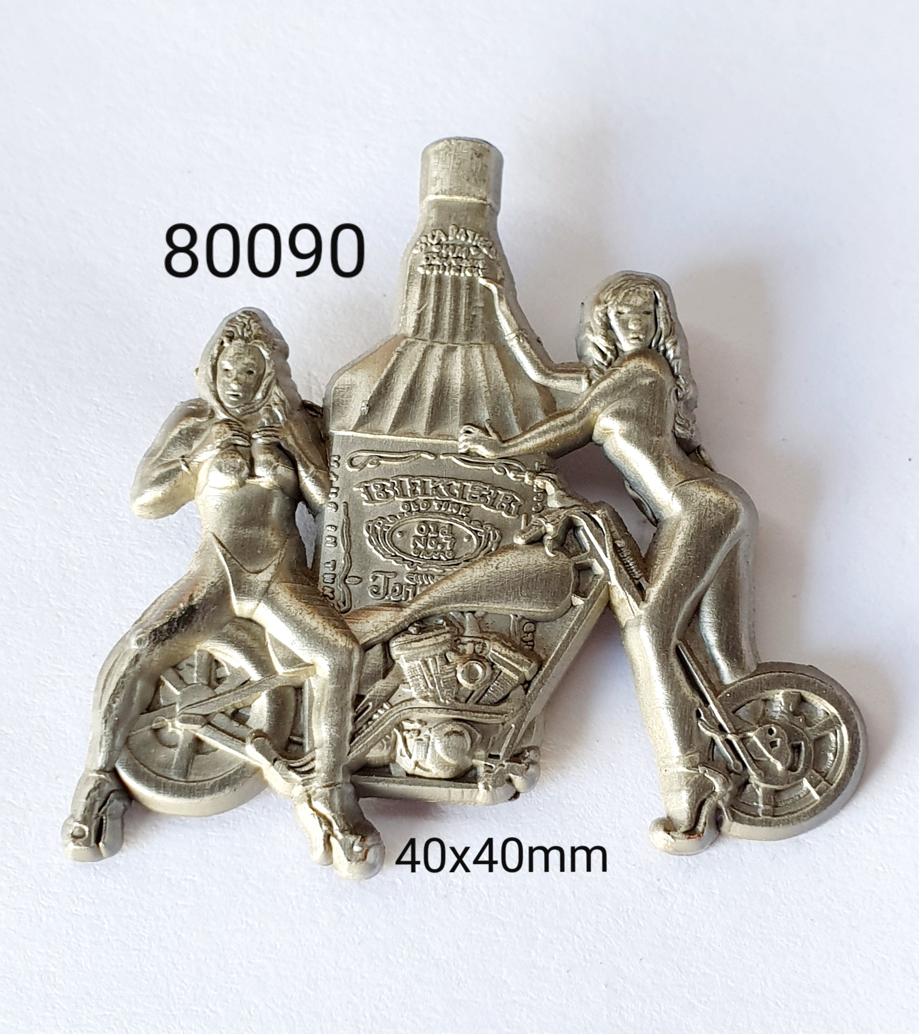 80090 Biker Whiskey Lapel Pin / Badge