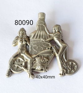80090 Biker Whiskey Lapel Pin / Badge