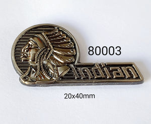 80003 Indian Pewter lge Lapel Pin / Badge