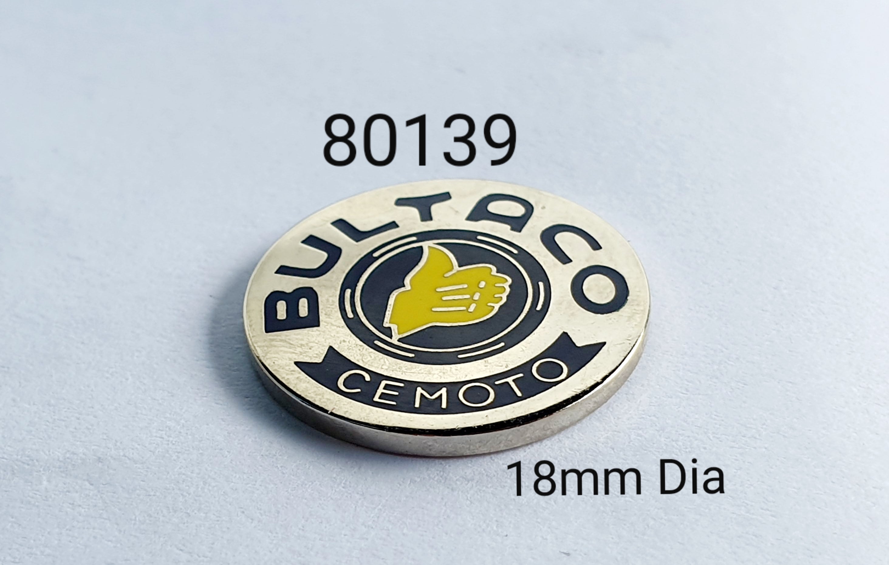 80139 Bultaco Silver Lapel Pin / Badge