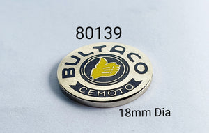 80139 Bultaco Silver Lapel Pin / Badge