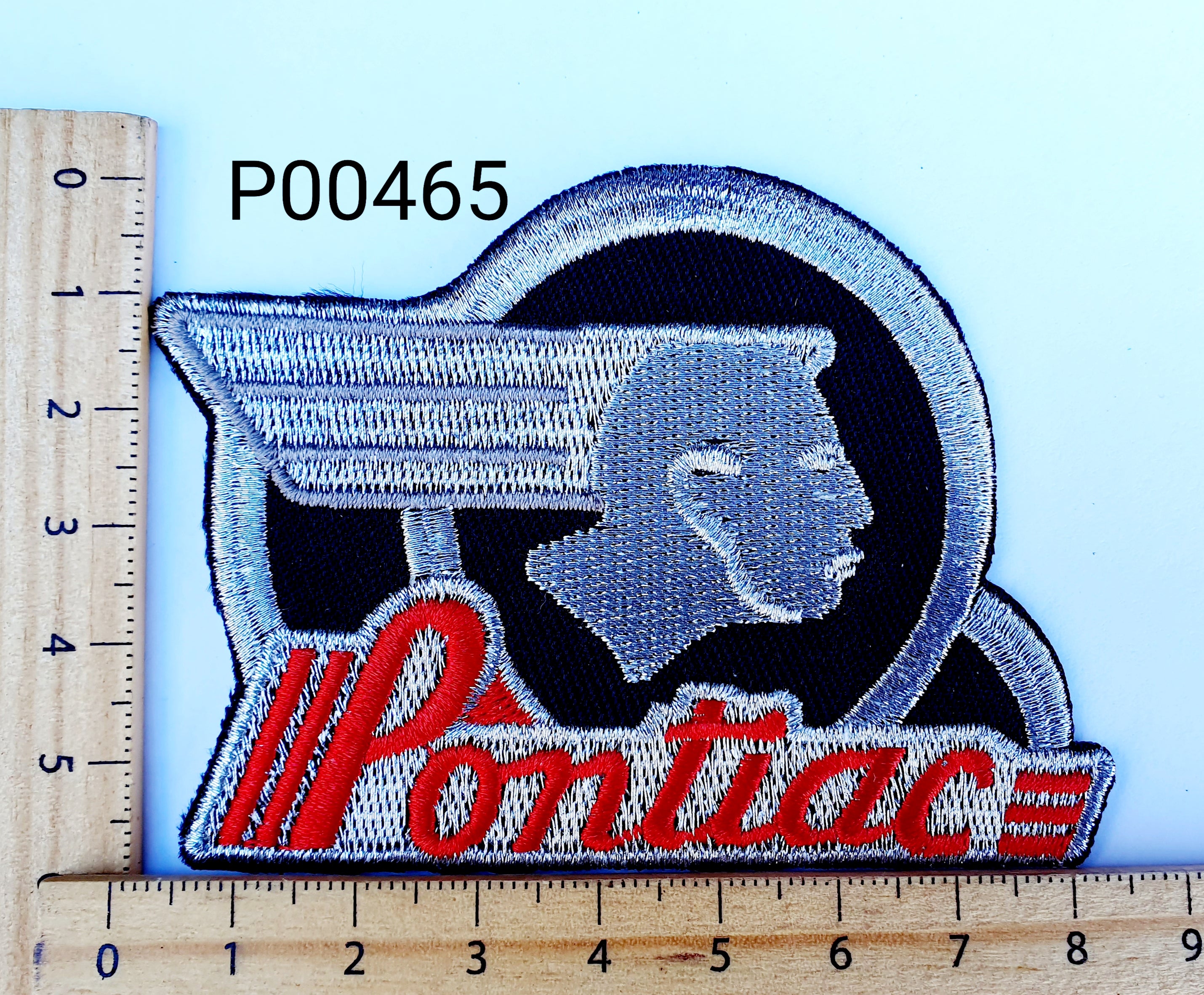 P00465 Pontiac Chief Iron On Cloth Patch