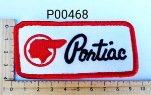 P00468 Pontiac Rect Iron On Cloth Patch