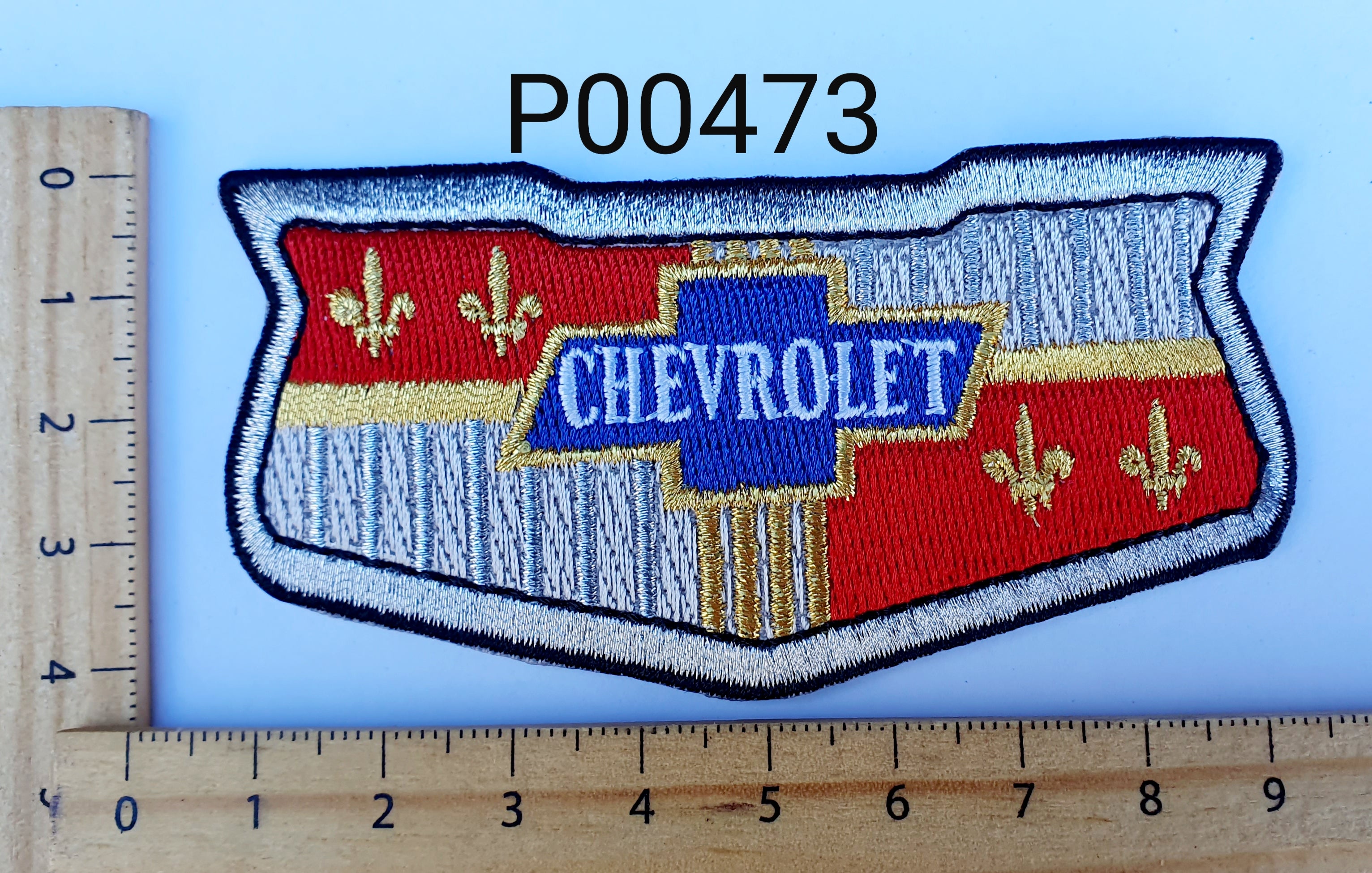 P00473 Chevrolet bonnet emblem Iron On Cloth Patch