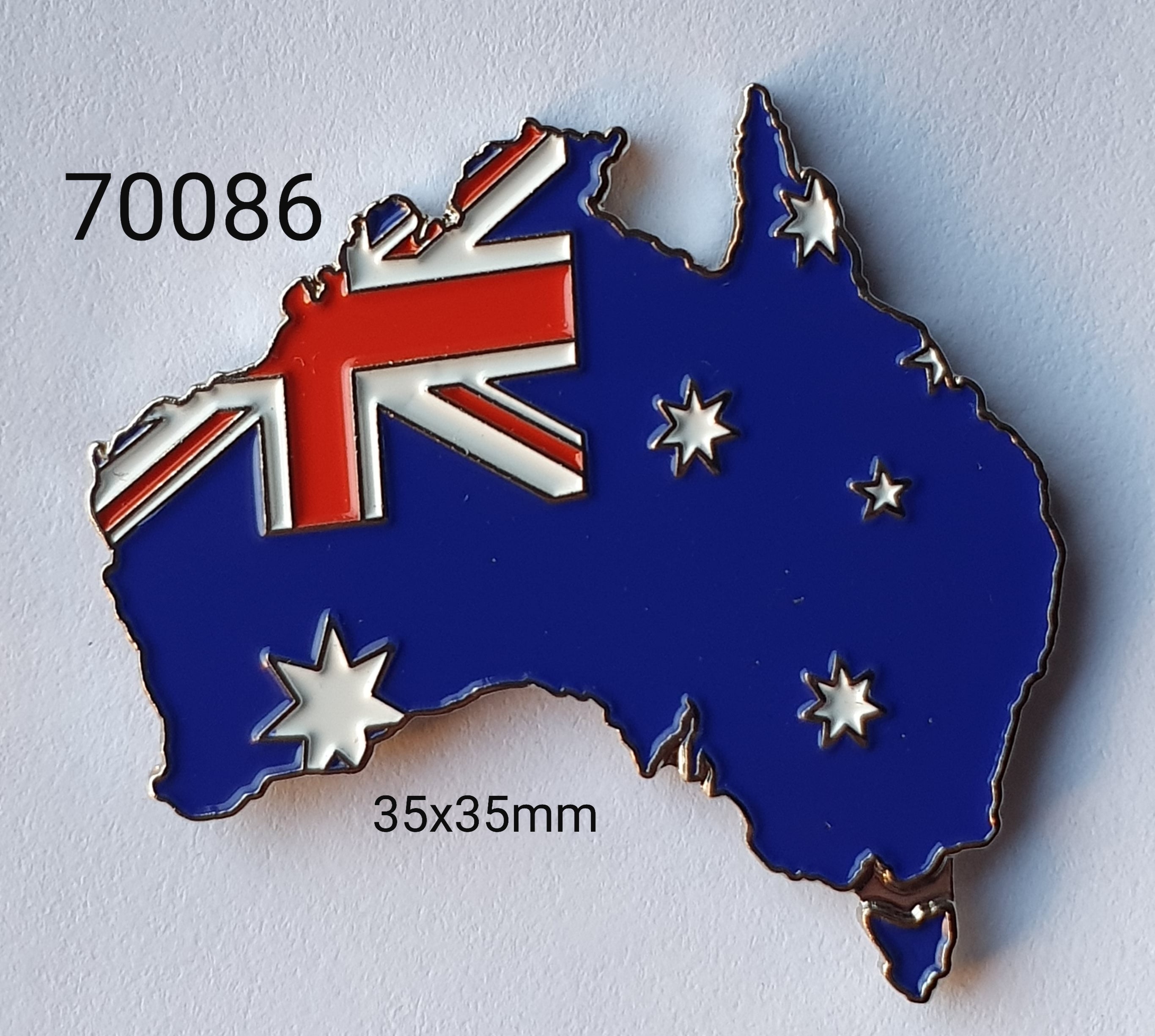 70086 Australia Shaped Lapel Pin / Badge