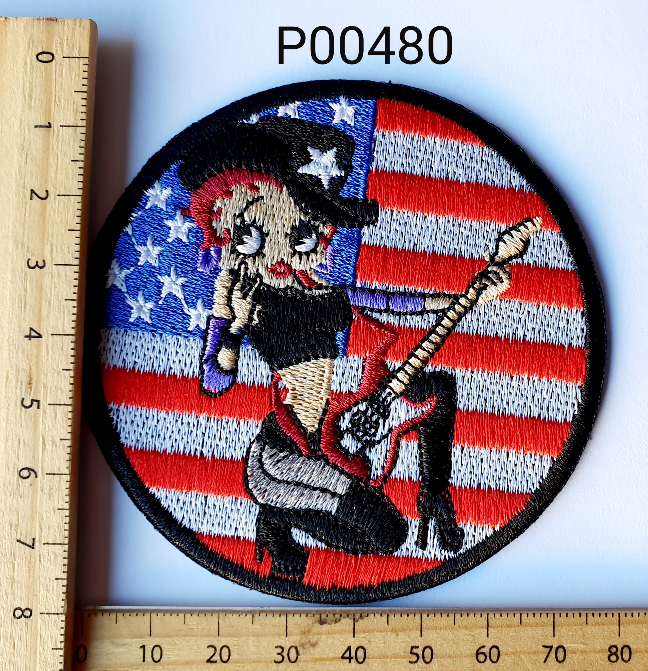 P00480 Betty USA Iron On Cloth Patch