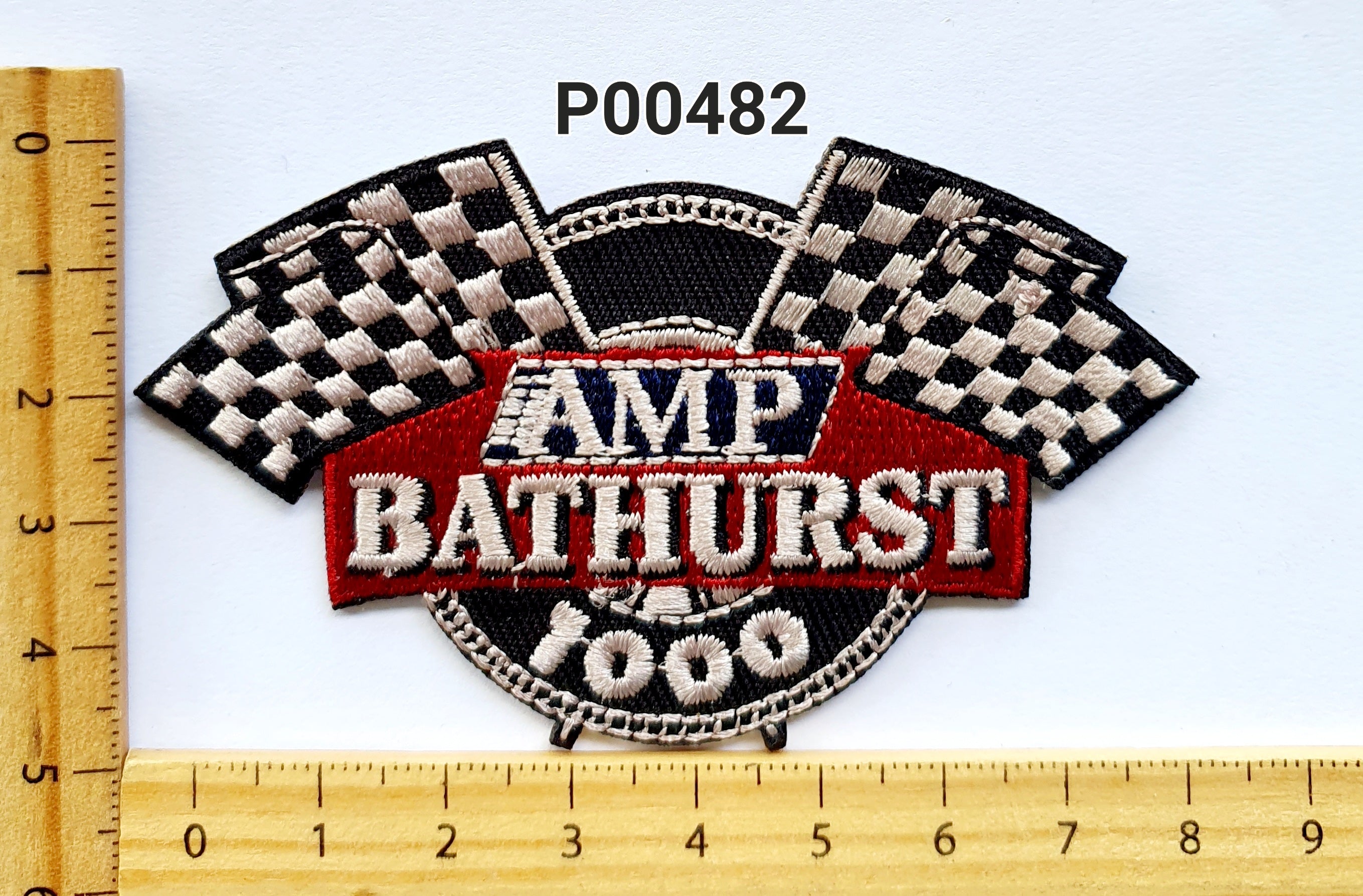 P00482 AMP Bathurst 1000 NEW Iron On Cloth Patch