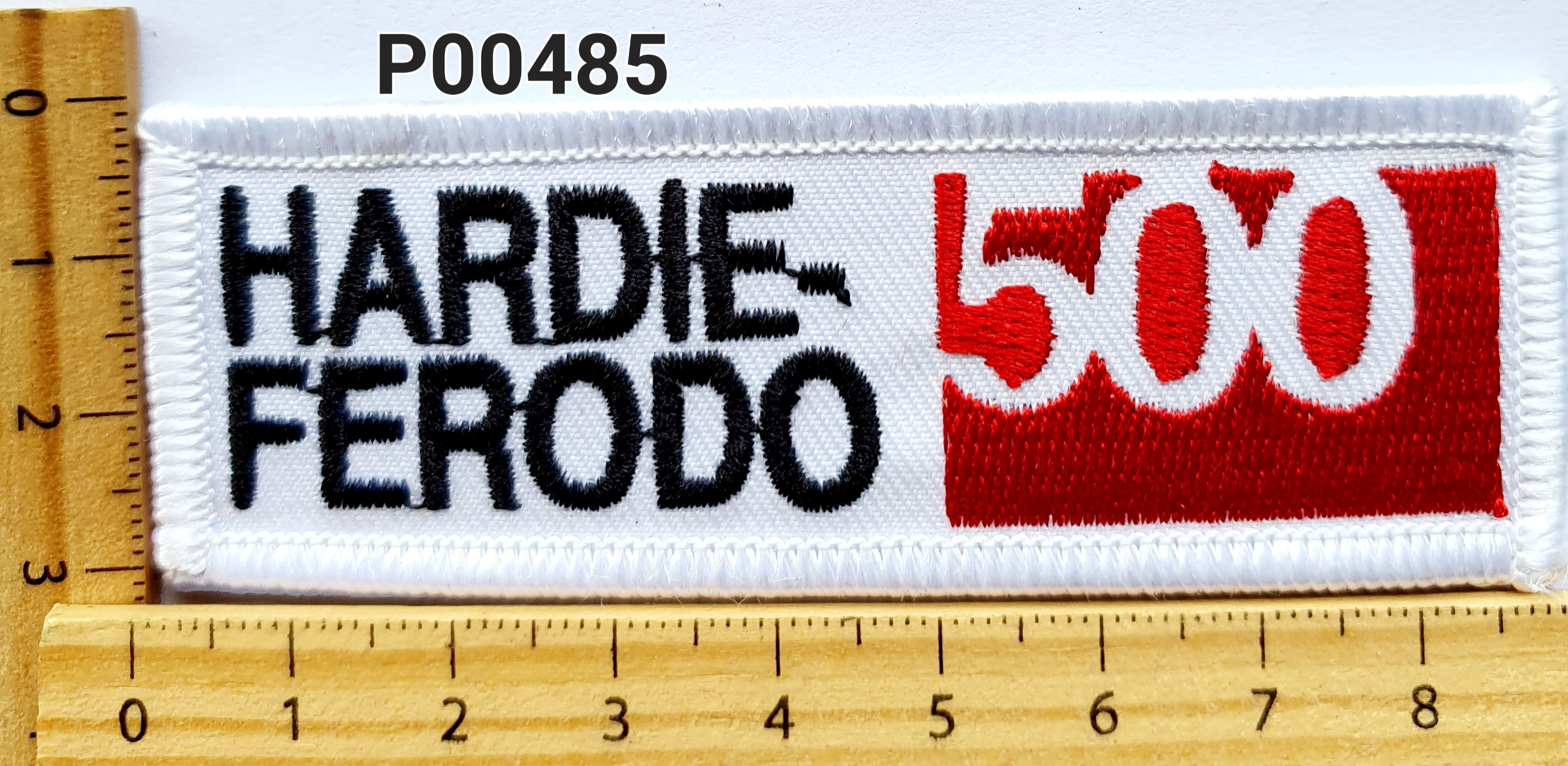 P00485 Hardie-Ferodo 500 NEW Iron On Cloth Patch