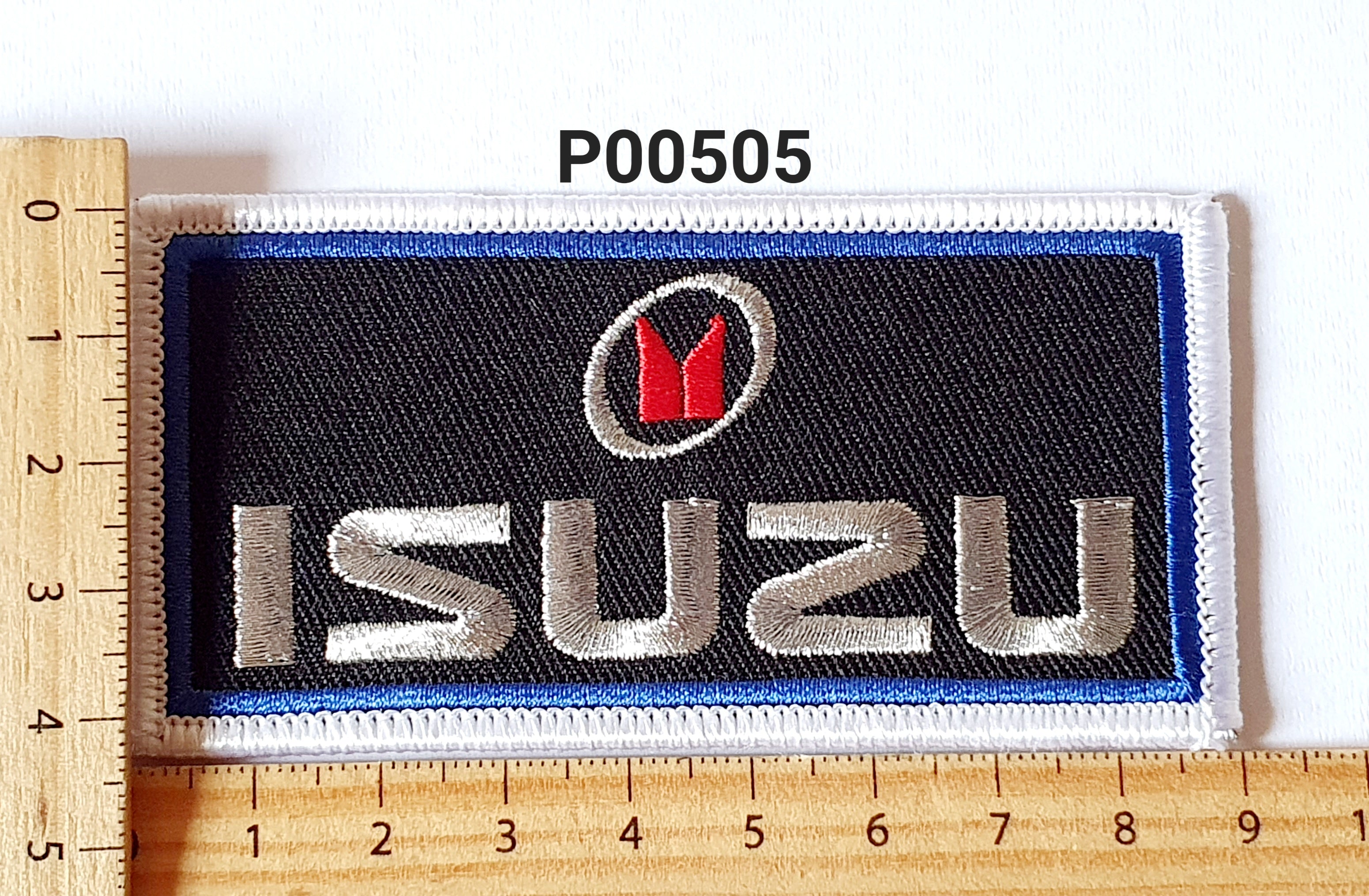 P00505 Isuzu NEW Rect Iron On Cloth Patch