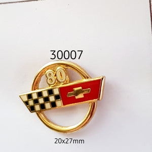 30007 1980 Corvette Ring Lapel Pin / Badge