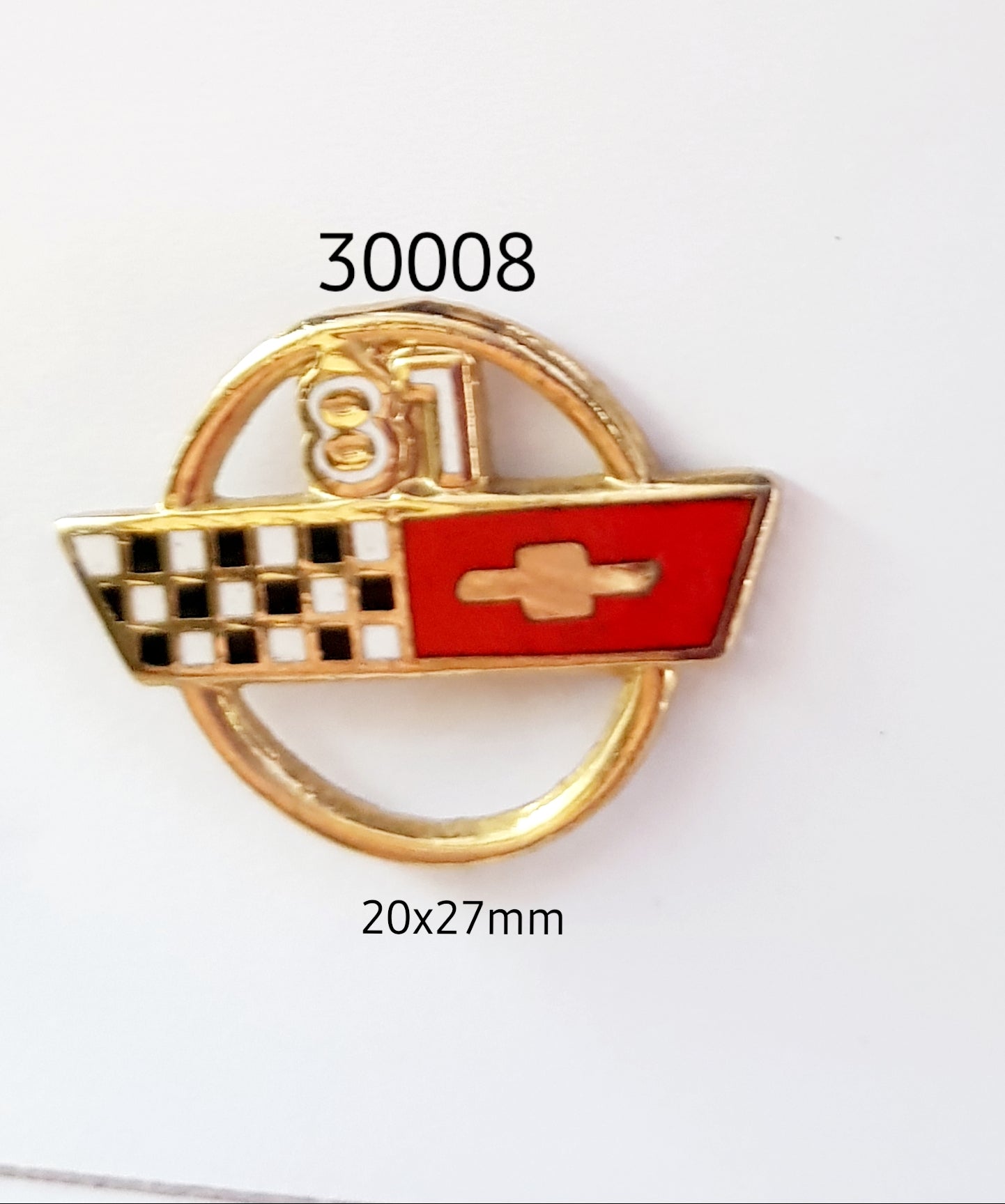 30008 1981 Corvette Ring Lapel Pin / Badge