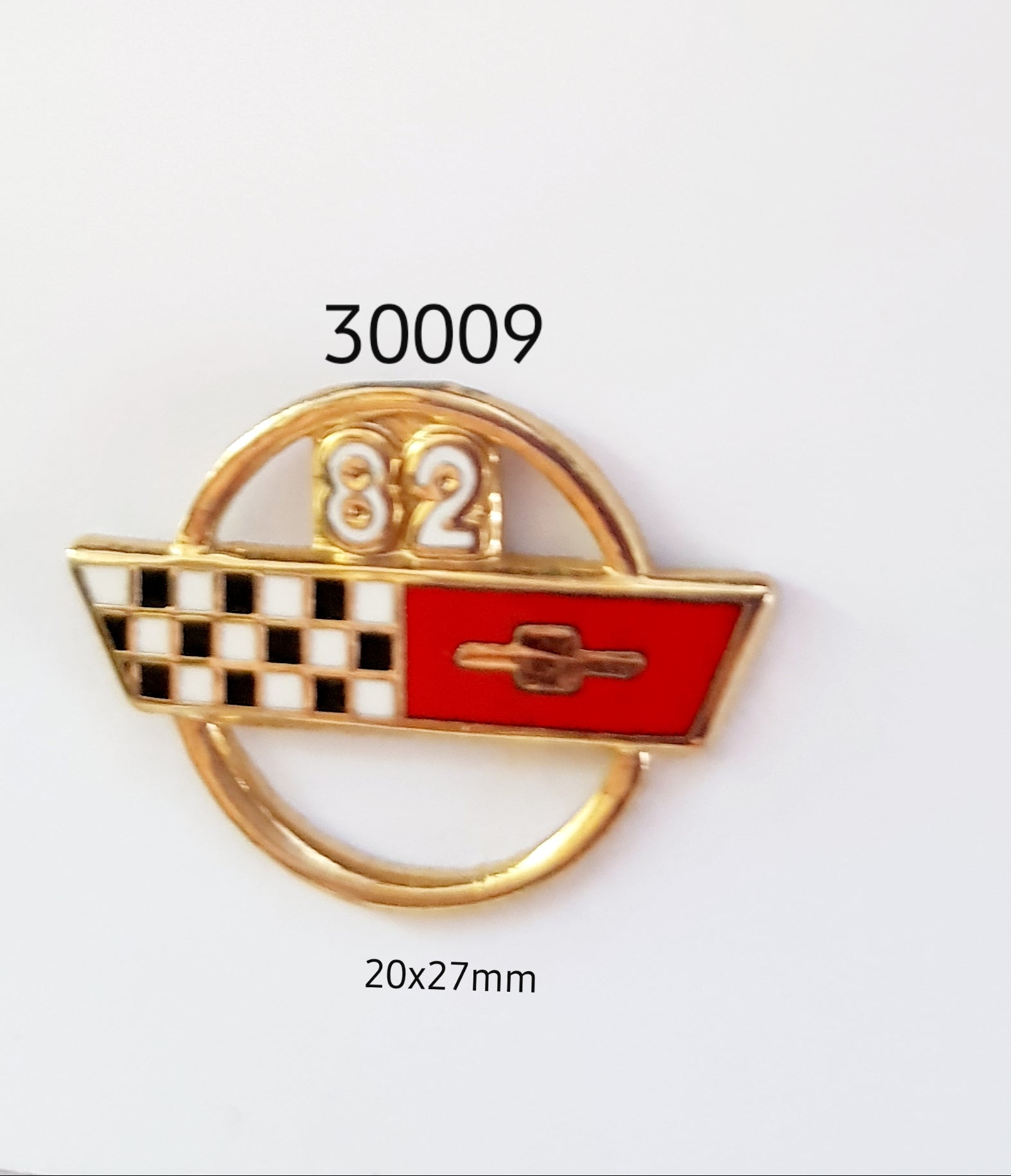 30009 1982 Corvette Ring Lapel Pin / Badge