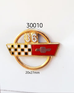 30010 1986 Corvette Ring Lapel Pin / Badge