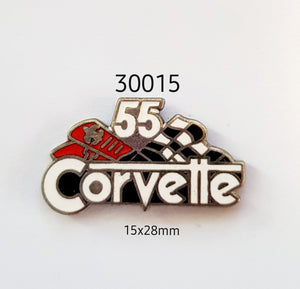 30015 1955  Corvette Car Lapel Pin / Badge