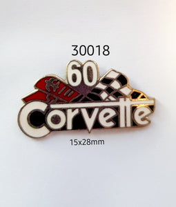 30018 1960 Corvette Car Lapel Pin / Badge