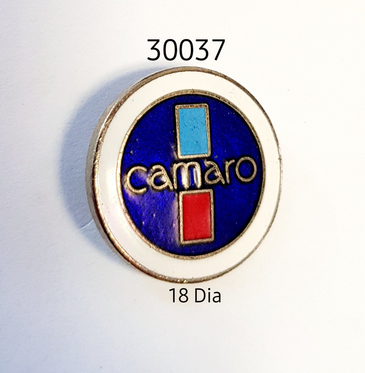 30037 Camaro Blue Round Lapel Pin / Badge