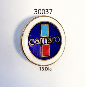 30037 Camaro Blue Round Lapel Pin / Badge