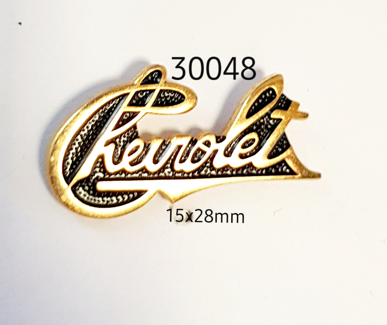 30048 Chevrolet Script Gold  Lapel Pin / Badge