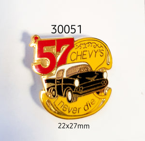 30051 1957 Chevs Never Die Lapel Pin / Badge