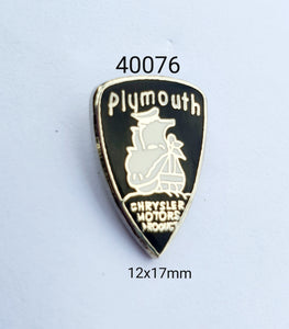 40076 Plymouth Shield Lapel Pin / Badge