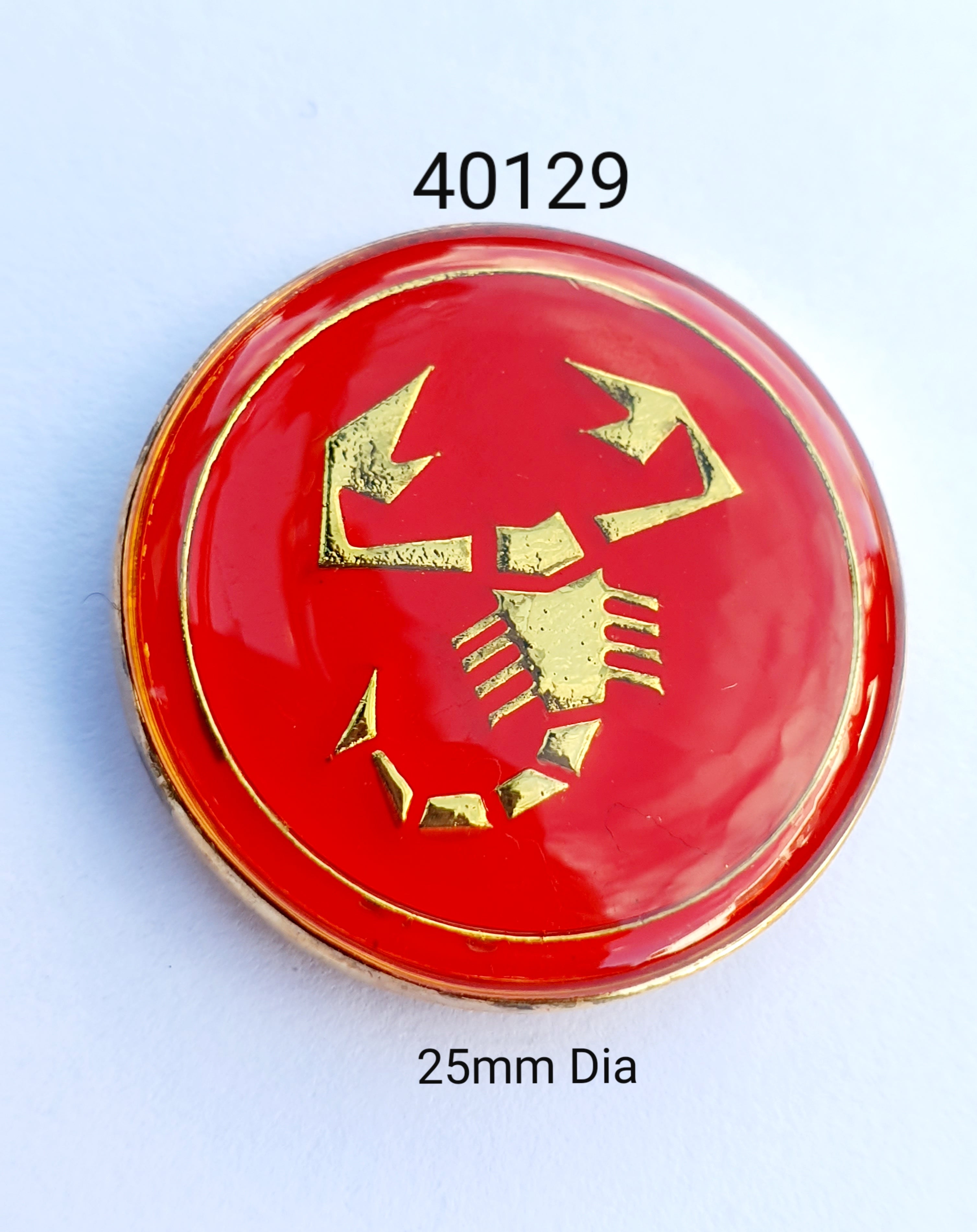 40129 Abarth Button Lapel Pin / Badge