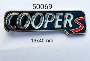 50069 Cooper S Rect Lapel Pin / Badge