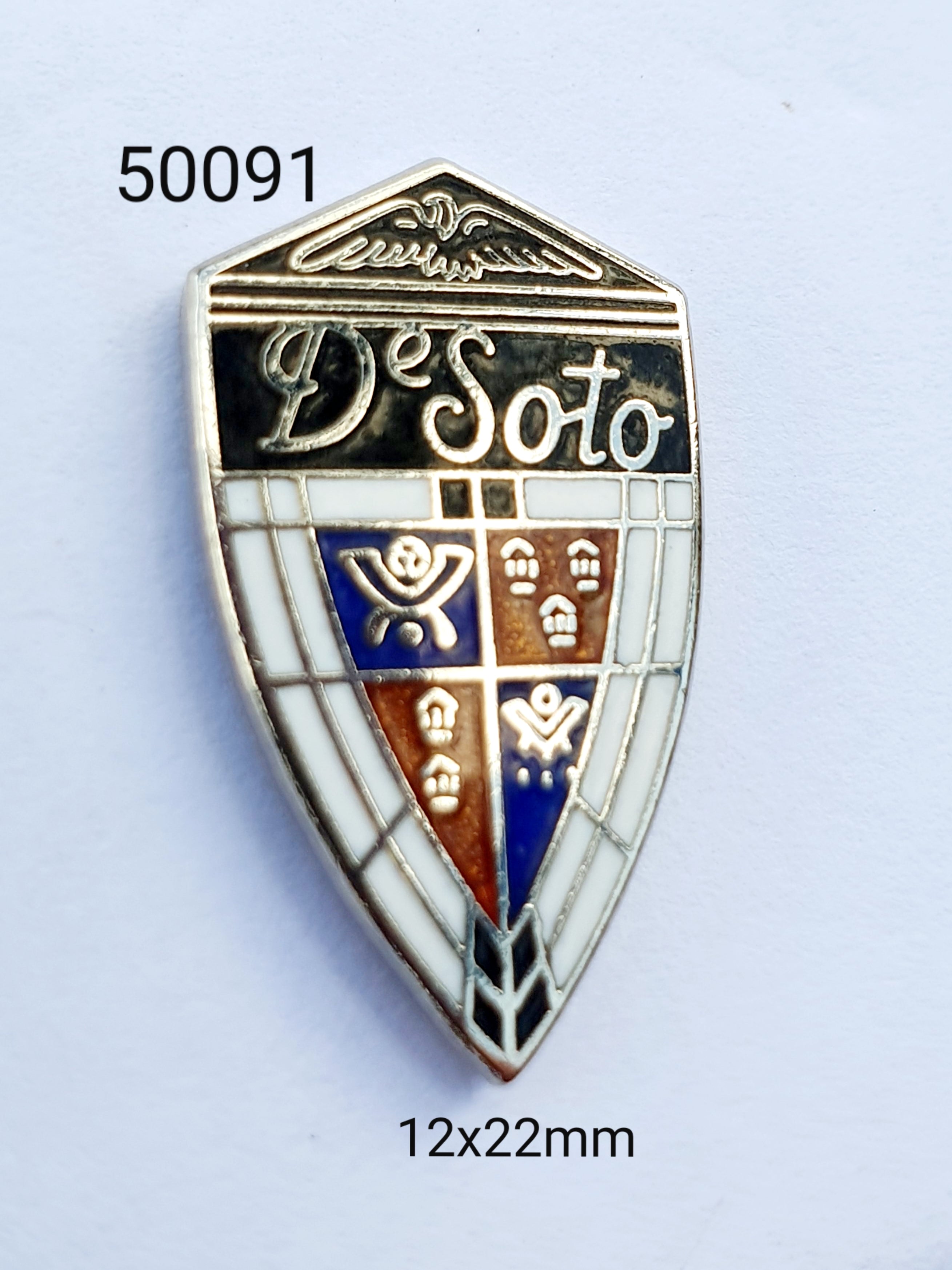 50091 De Soto Shield Lapel Pin / Badge