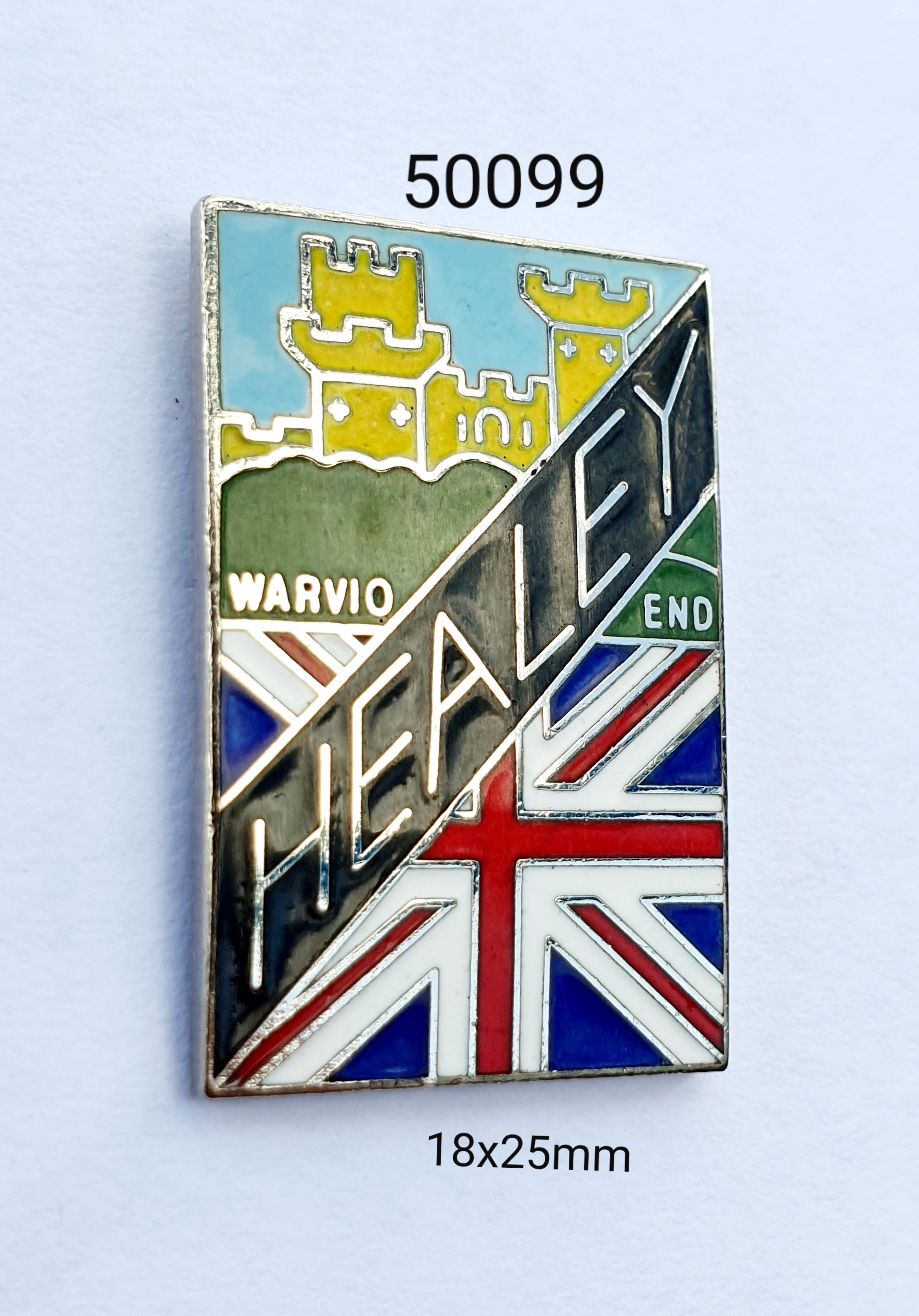 50099 Austin Healey Flag Rect Lapel Pin / Badge