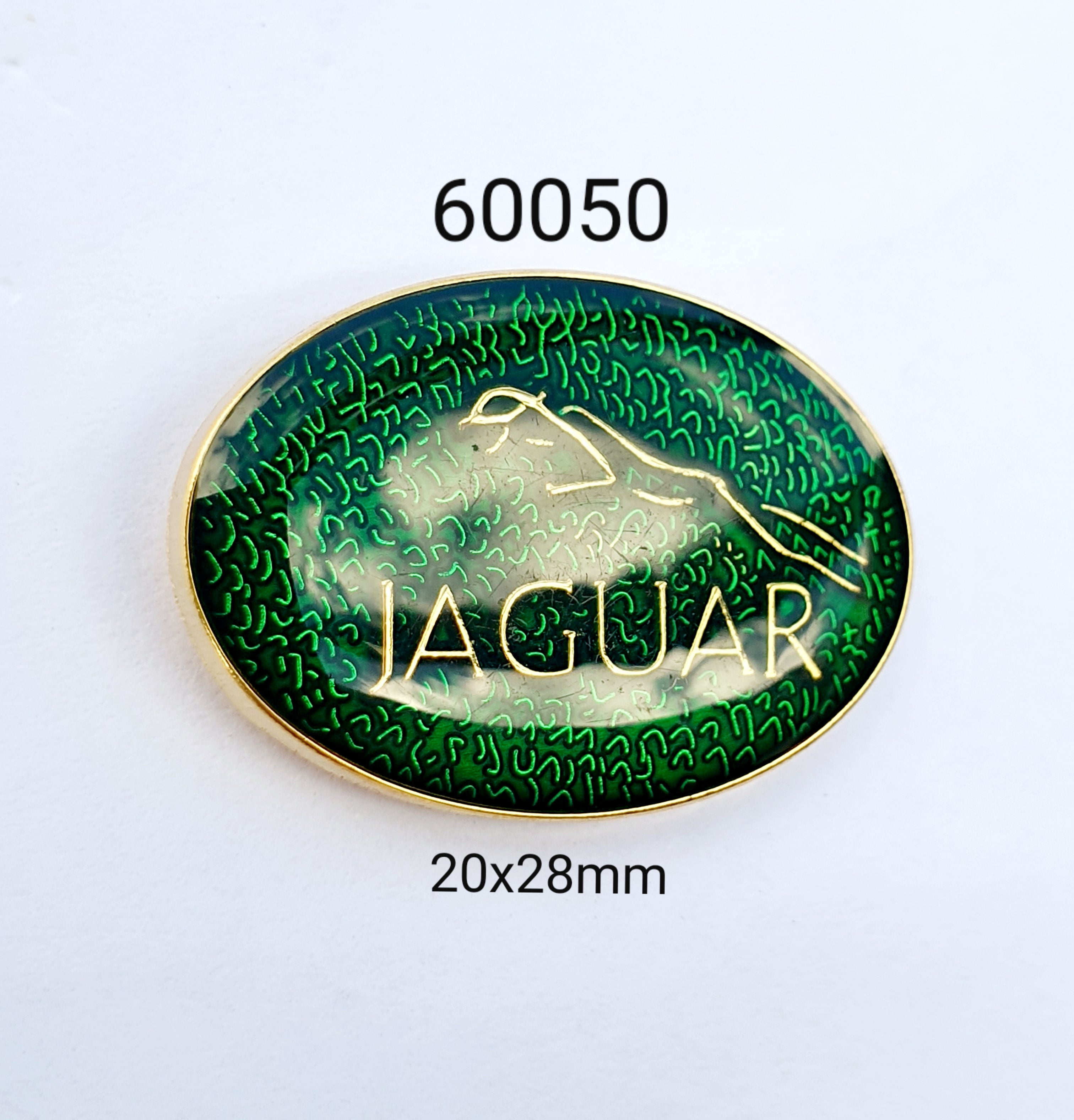 60050 Jaguar Oval Green Lapel Pin / Badge