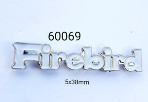 60069 Firebird Script Lapel Pin / Badge