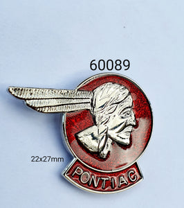 60089 Pontiac Chief Head Lapel Pin / Badge