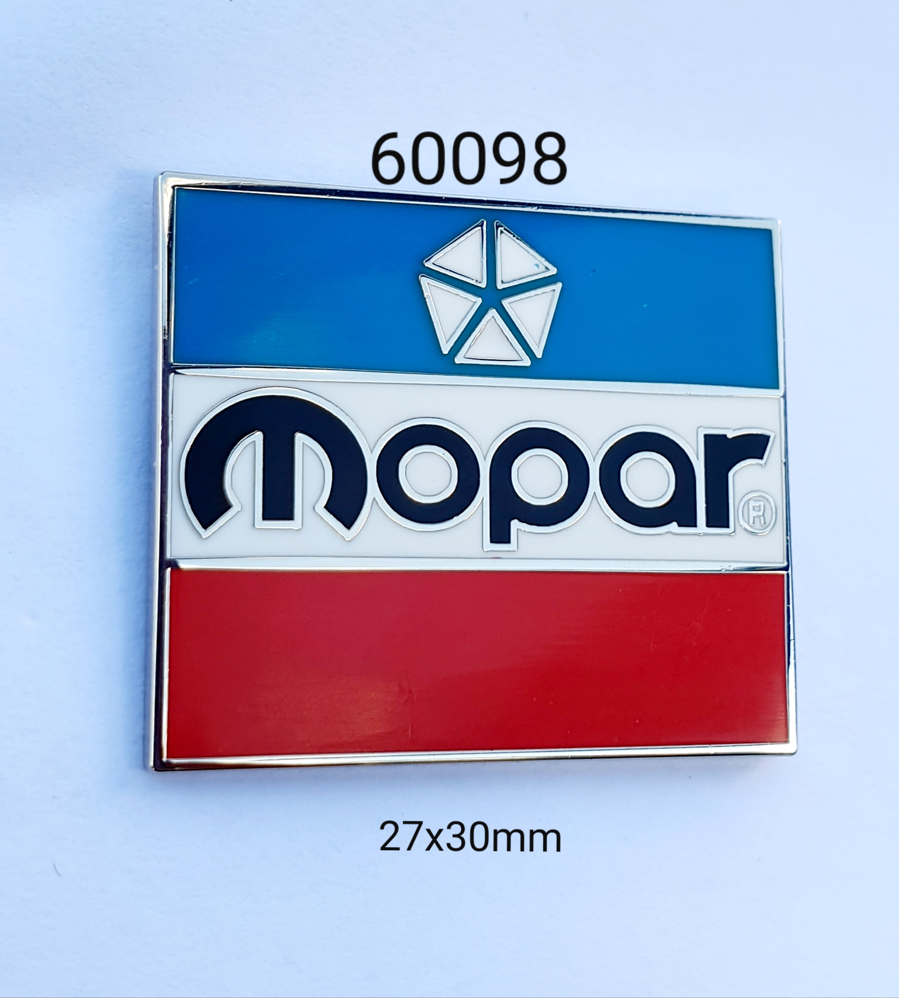 60098 Mopar Square Tri Color Lapel Pin / Badge