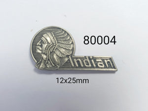 80004 Indian Pewter Lapel Pin / Badge