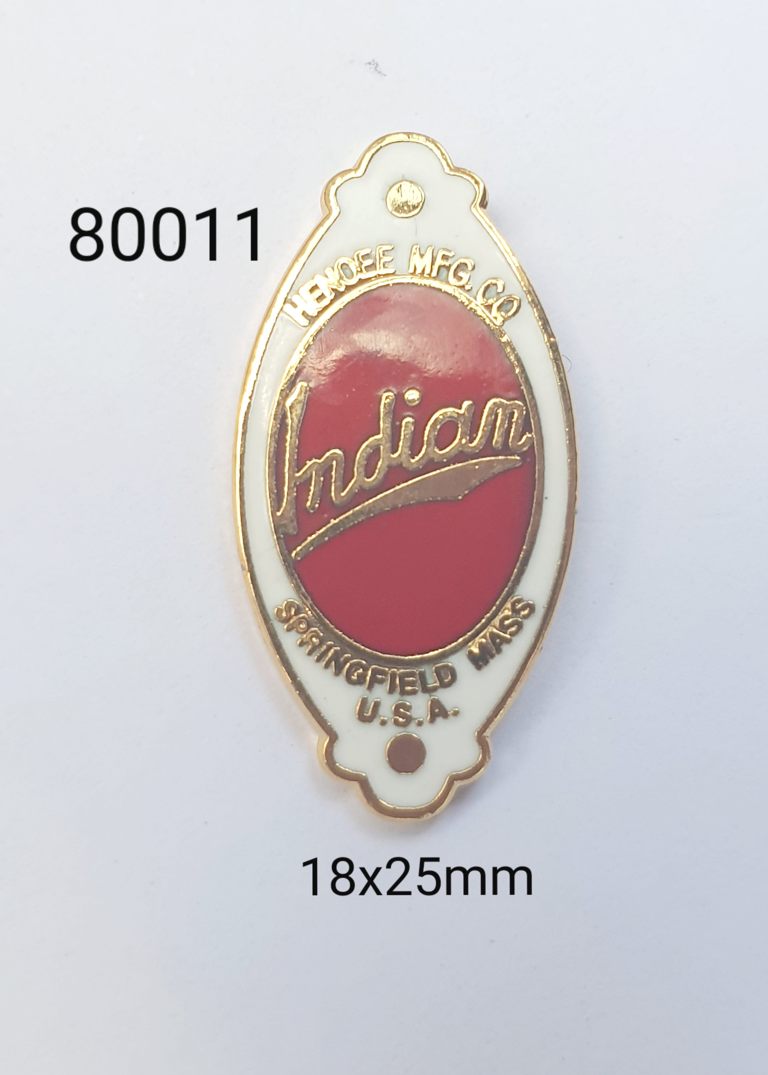 80011 Indian Long Oval Lapel Pin / Badge