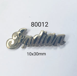 80012 Indian Script Silver Lapel Pin / Badge