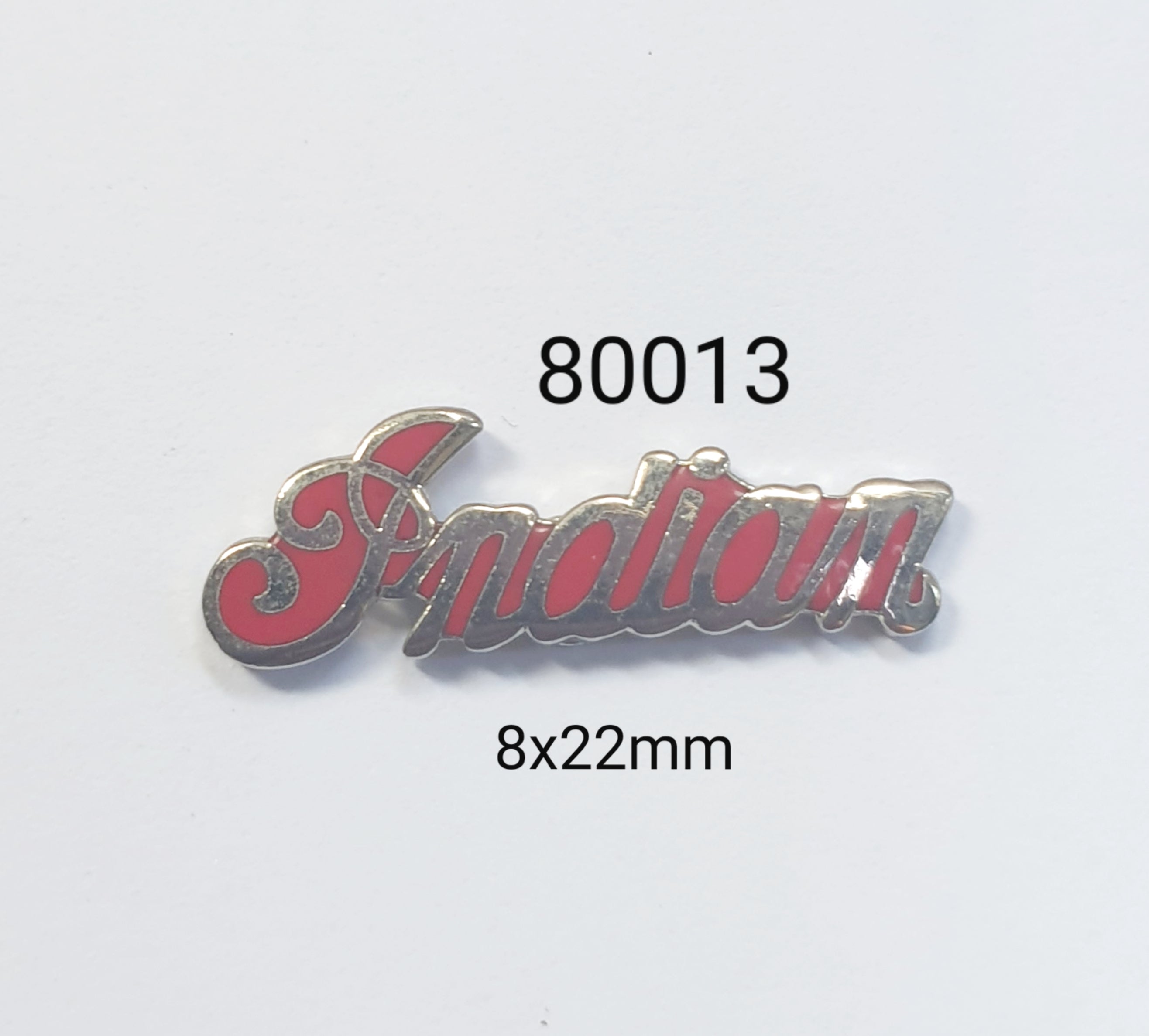 80013 Indian Script Red Lapel Pin / Badge