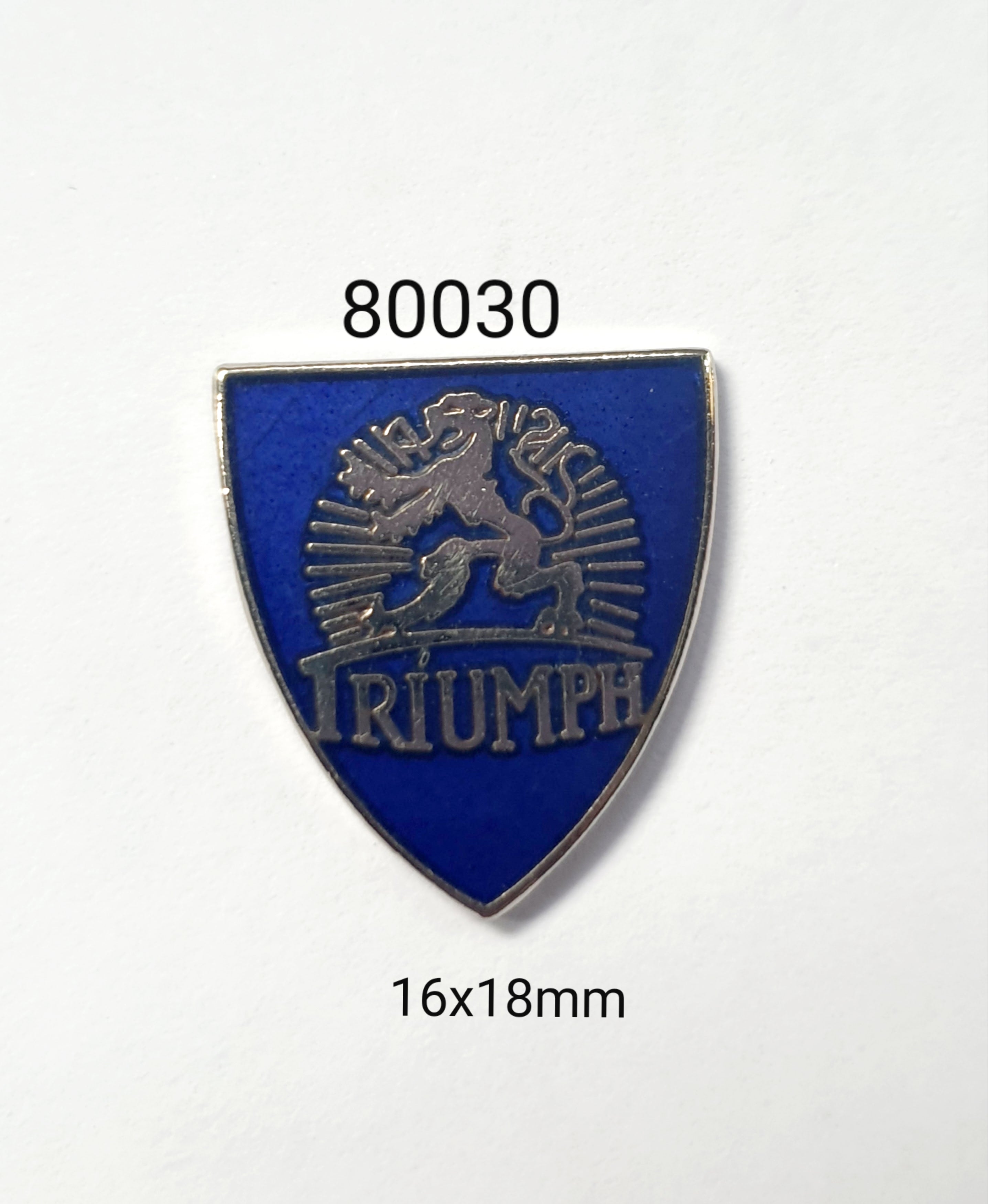 80030 Triumph Shield Blue Lapel Pin / Badge