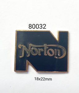 80032 'N' Norton Lapel Pin / Badge